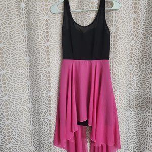 Layered dress black/pink